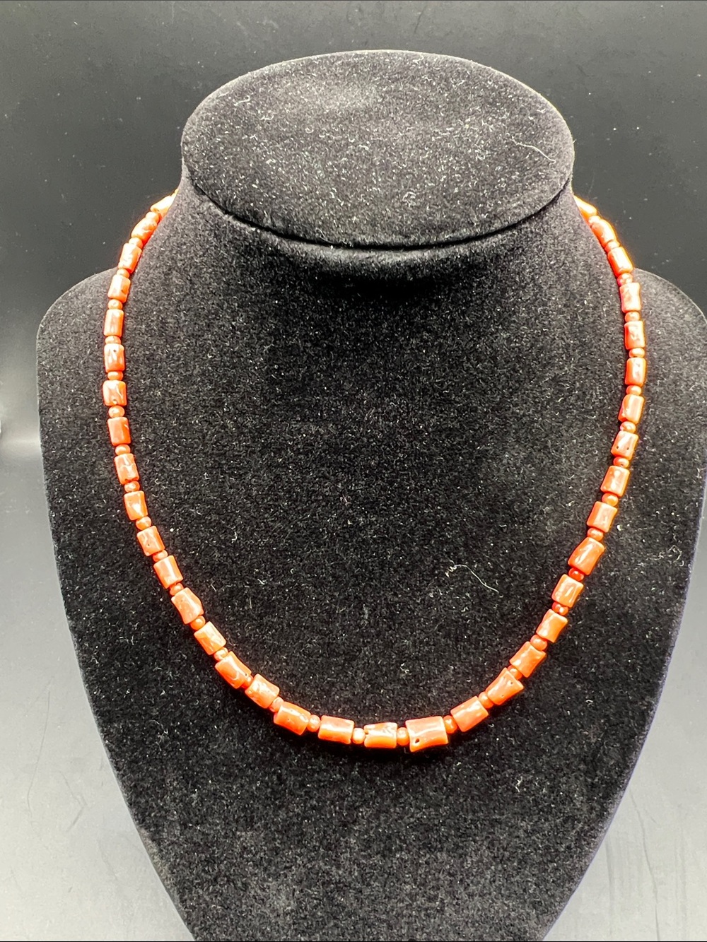 Red Coral Beaded Necklace - Women's Jewelry